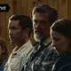 Three generations of Abbotts, with Josh Brolin's Royal Abbott at the center, sit together in a row.
